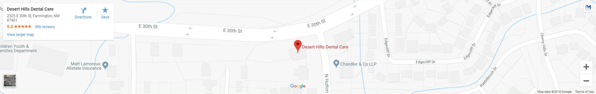 Desert Hills Dental Care location Google map
